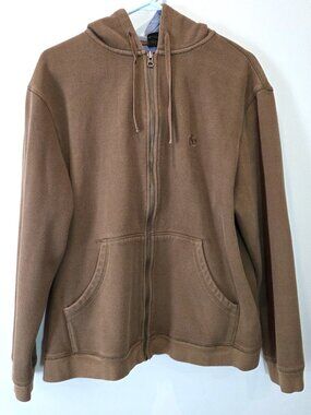 Aigle Brown Cotton Blend Hoodie Size L